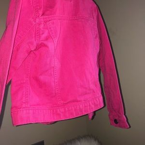 Pink girls jean material Jacket